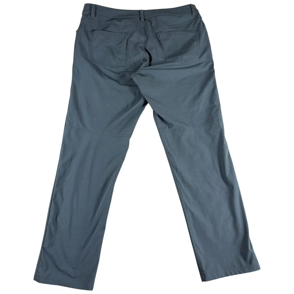 Lululemon Commission Pants Mens 38x31 Blue Slim Fit Stretch Lightweight Workwear